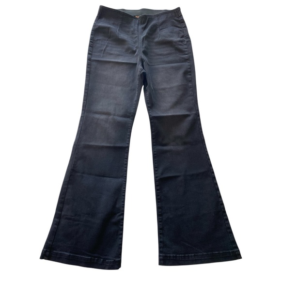 Knox‎ Rose Wmn’s 12 High Rise Flare Leg Pull On Denim Jeans. Country Boho - Picture 1 of 13